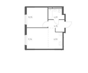 1-к квартира, вторичка, 38м2, 10/17 этаж