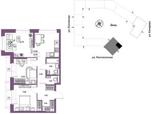 3-к квартира, вторичка, 65м2, 13/25 этаж