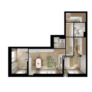 2-к квартира, вторичка, 64м2, 20/25 этаж