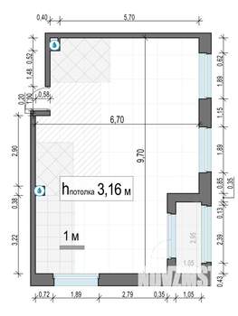 2-к квартира, строящийся дом, 58м2, 20/23 этаж