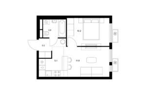 1-к квартира, вторичка, 34м2, 19/25 этаж