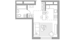 Студия квартира, строящийся дом, 29м2, 8/12 этаж