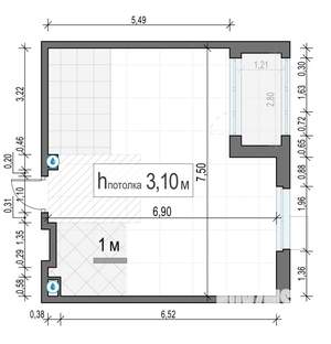 1-к квартира, строящийся дом, 47м2, 17/17 этаж