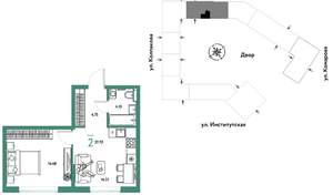 2-к квартира, вторичка, 38м2, 17/25 этаж