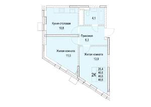 2-к квартира, вторичка, 47м2, 9/23 этаж