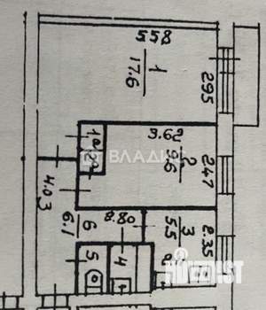 2-к квартира, вторичка, 44м2, 2/5 этаж