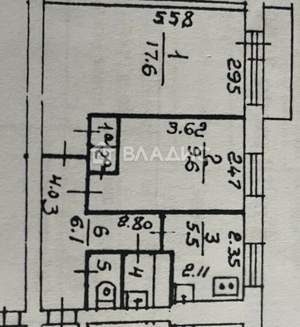 2-к квартира, вторичка, 44м2, 2/5 этаж
