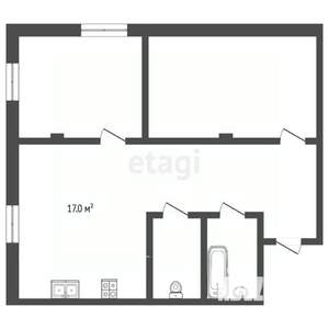 2-к квартира, вторичка, 64м2, 1/6 этаж