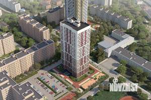 1-к квартира, строящийся дом, 39м2, 2/25 этаж