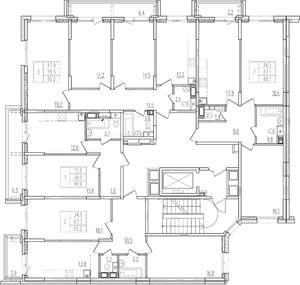 3-к квартира, строящийся дом, 80м2, 2/9 этаж