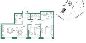 2-к квартира, вторичка, 67м2, 10/6 этаж