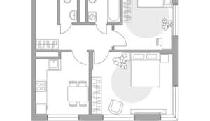 2-к квартира, строящийся дом, 51м2, 8/12 этаж