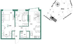 2-к квартира, вторичка, 63м2, 10/6 этаж