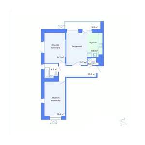 3-к квартира, строящийся дом, 75м2, 4/17 этаж
