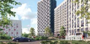 1-к квартира, строящийся дом, 39м2, 22/23 этаж