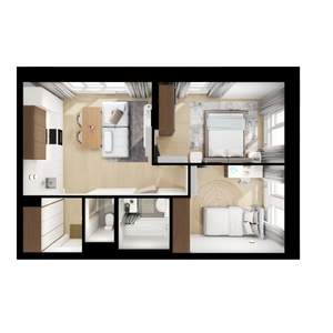2-к квартира, вторичка, 49м2, 6/25 этаж