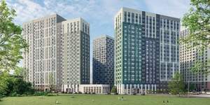 2-к квартира, строящийся дом, 39м2, 18/23 этаж
