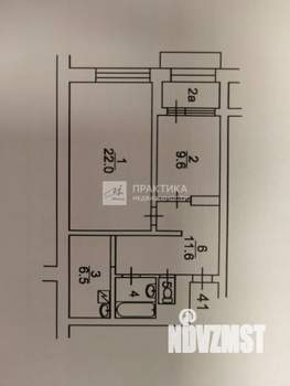 2-к квартира, вторичка, 54м2, 1/10 этаж