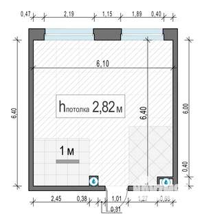 1-к квартира, вторичка, 38м2, 2/20 этаж