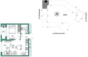 2-к квартира, вторичка, 41м2, 9/25 этаж