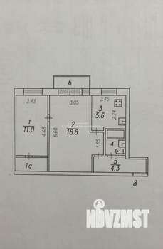 2-к квартира, вторичка, 46м2, 4/5 этаж