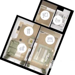 1-к квартира, вторичка, 43м2, 15/25 этаж