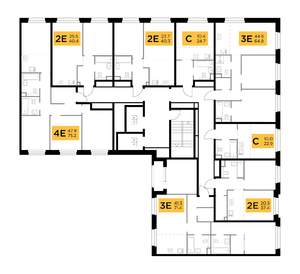 2-к квартира, строящийся дом, 40м2, 20/20 этаж