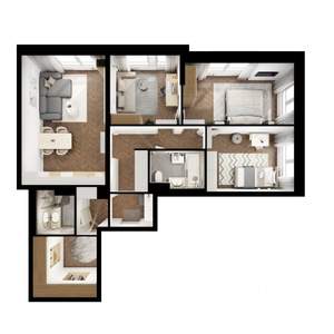 3-к квартира, вторичка, 85м2, 13/24 этаж