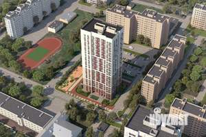 1-к квартира, строящийся дом, 28м2, 18/22 этаж