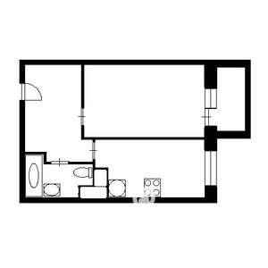 1-к квартира, вторичка, 38м2, 4/6 этаж