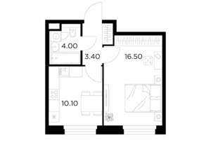 1-к квартира, вторичка, 34м2, 16/23 этаж
