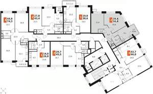 2-к квартира, вторичка, 52м2, 6/22 этаж