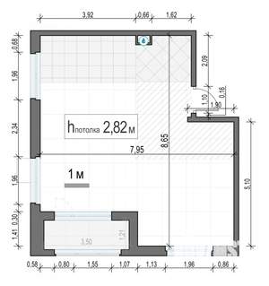 1-к квартира, строящийся дом, 58м2, 12/17 этаж