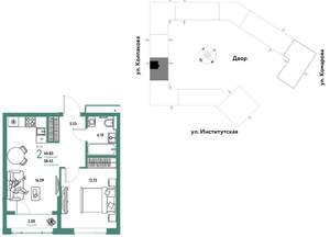 2-к квартира, вторичка, 41м2, 12/25 этаж
