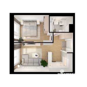 1-к квартира, вторичка, 38м2, 12/24 этаж