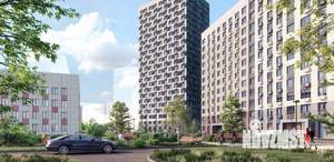 1-к квартира, строящийся дом, 41м2, 16/23 этаж