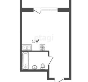 Студия квартира, вторичка, 35м2, 14/17 этаж