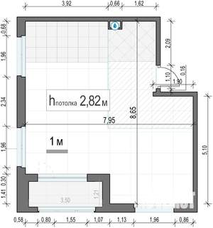 1-к квартира, строящийся дом, 58м2, 8/17 этаж