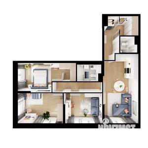 3-к квартира, вторичка, 84м2, 20/25 этаж