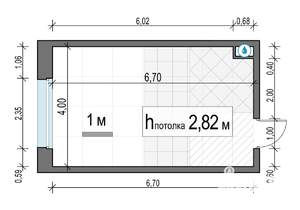Студия квартира, строящийся дом, 26м2, 17/23 этаж