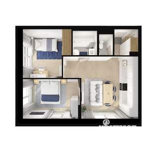 2-к квартира, вторичка, 52м2, 16/24 этаж