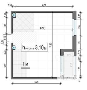 1-к квартира, строящийся дом, 48м2, 17/17 этаж