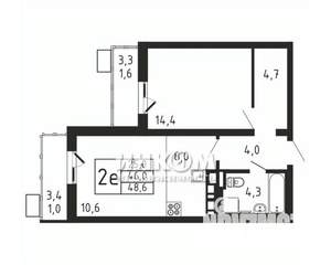 2-к квартира, вторичка, 49м2, 4/9 этаж