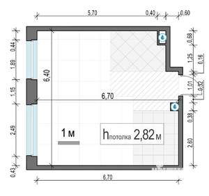 1-к квартира, строящийся дом, 40м2, 10/20 этаж