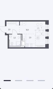 Студия квартира, вторичка, 22м2, 17/17 этаж