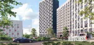 1-к квартира, строящийся дом, 35м2, 21/23 этаж