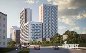 2-к квартира, строящийся дом, 52м2, 3/22 этаж