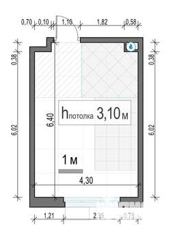 Студия квартира, строящийся дом, 27м2, 15/17 этаж