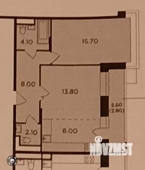2-к квартира, вторичка, 55м2, 9/18 этаж