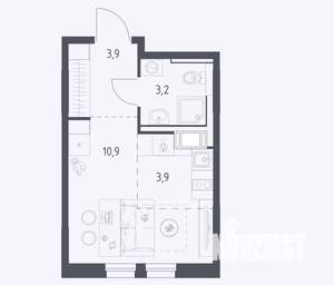 Студия квартира, сданный дом, 21м2, 8/10 этаж